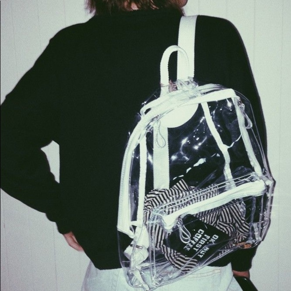 Brandy Melville clear plastic backpack